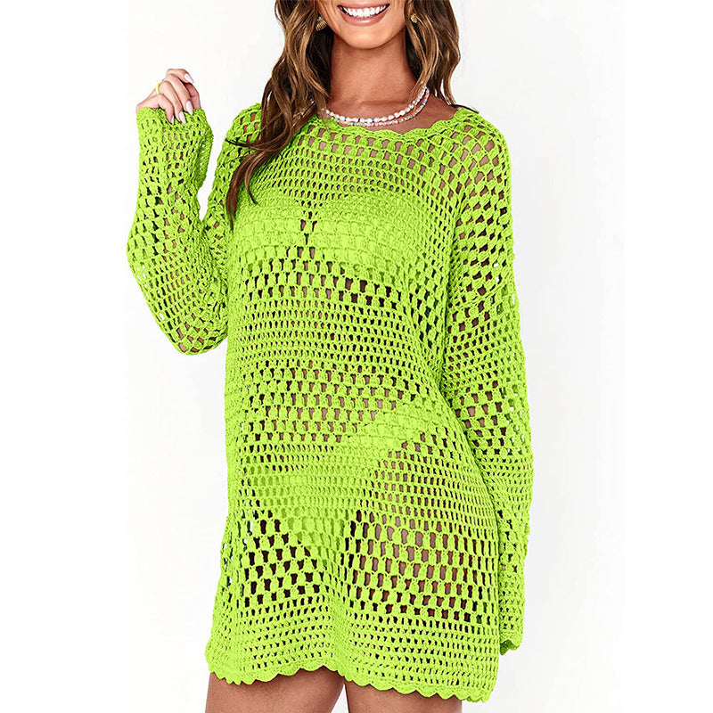 Women's Crochet Beach Cover-Up with Airy Fit and Fresh Design Ivyshape