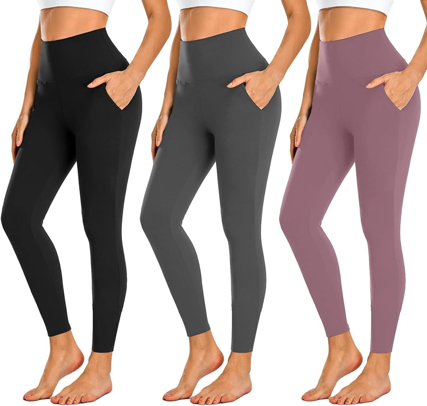 Ladies High-Waisted Sports Leggings with Practical Pockets Ivyshape