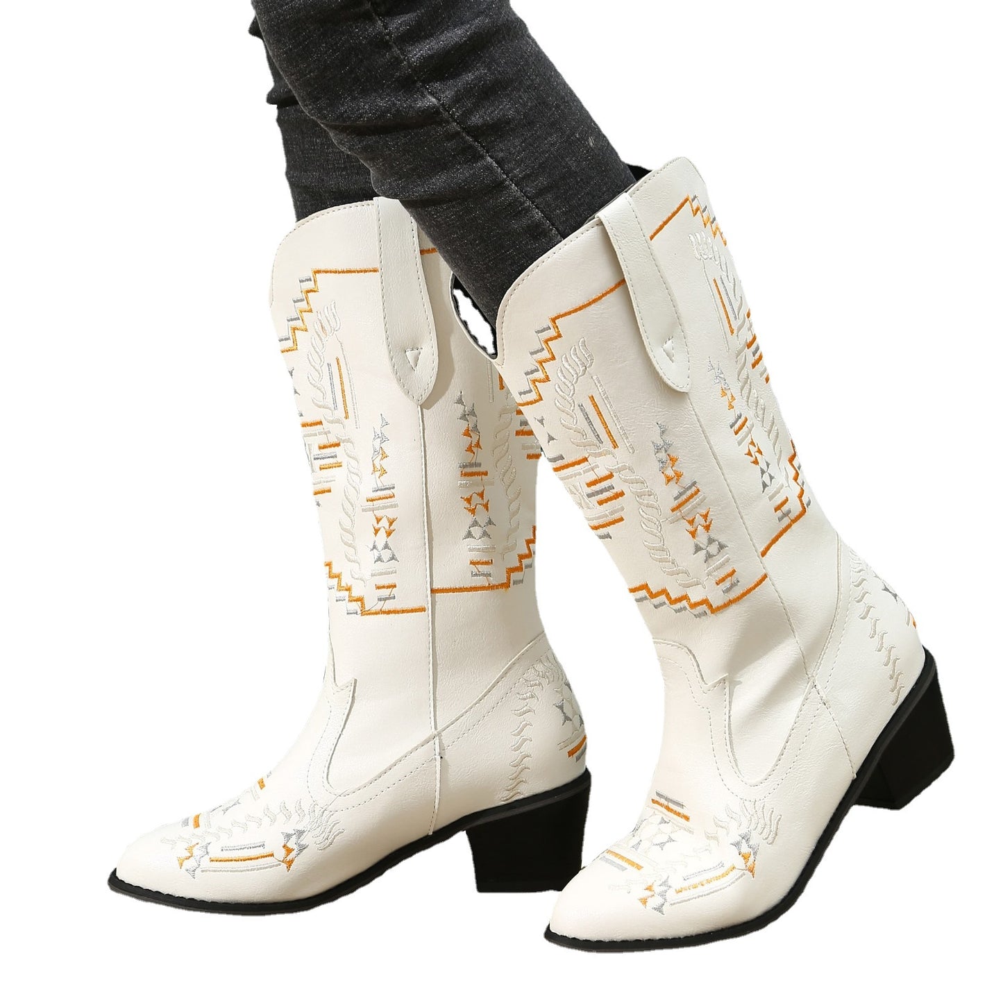 Women’s cowboy boots with intricate embroidery Ivyshape