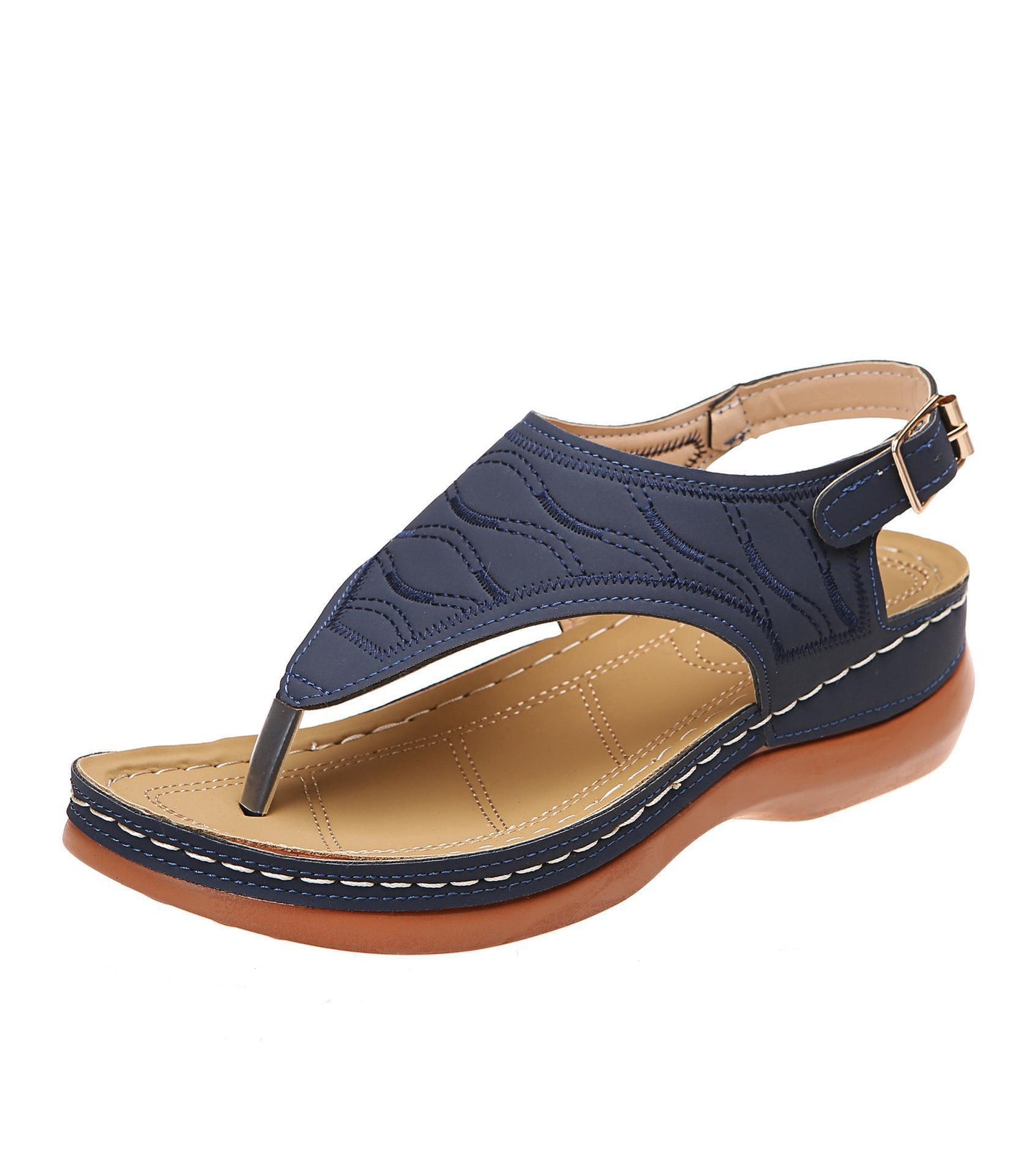 Ladies Comfortable Thong Sandals with Adjustable Strap and Soft Footbed Ivyshape