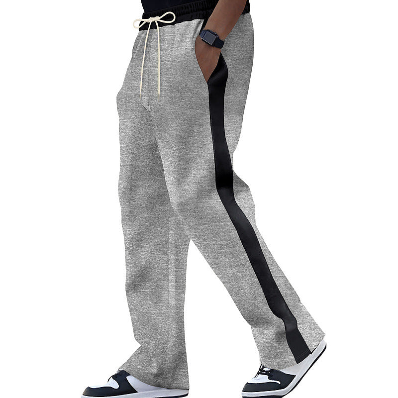 Men's trendy sports pants with side contrast stripe Ivyshape