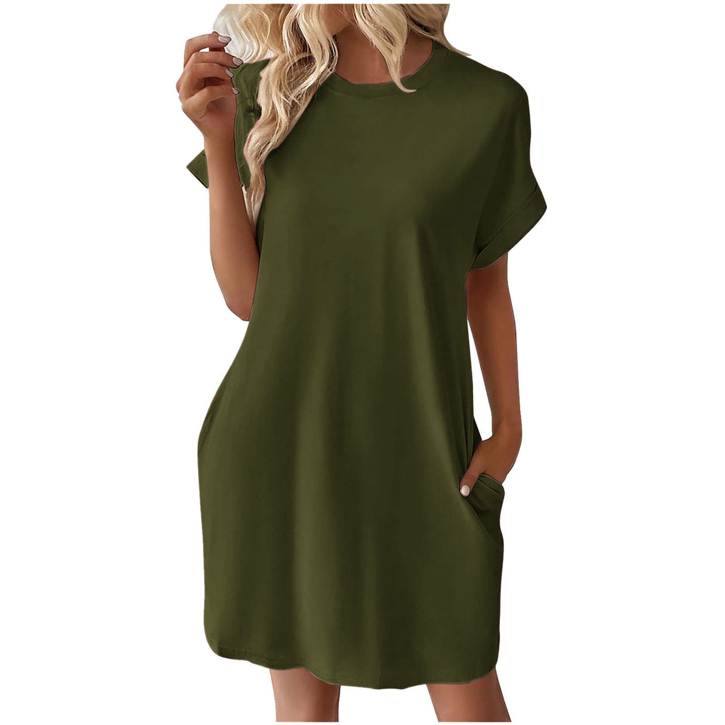 Women's Casual Shift Dress with Pockets Ivyshape