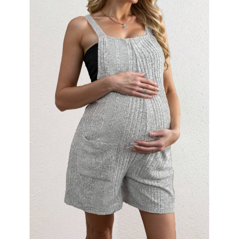 Women's Knit Jumpsuit for Pregnant Women with Practical Pockets Ivyshape