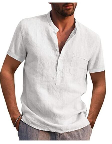 Men's Lightweight Linen Shirts Ivyshape