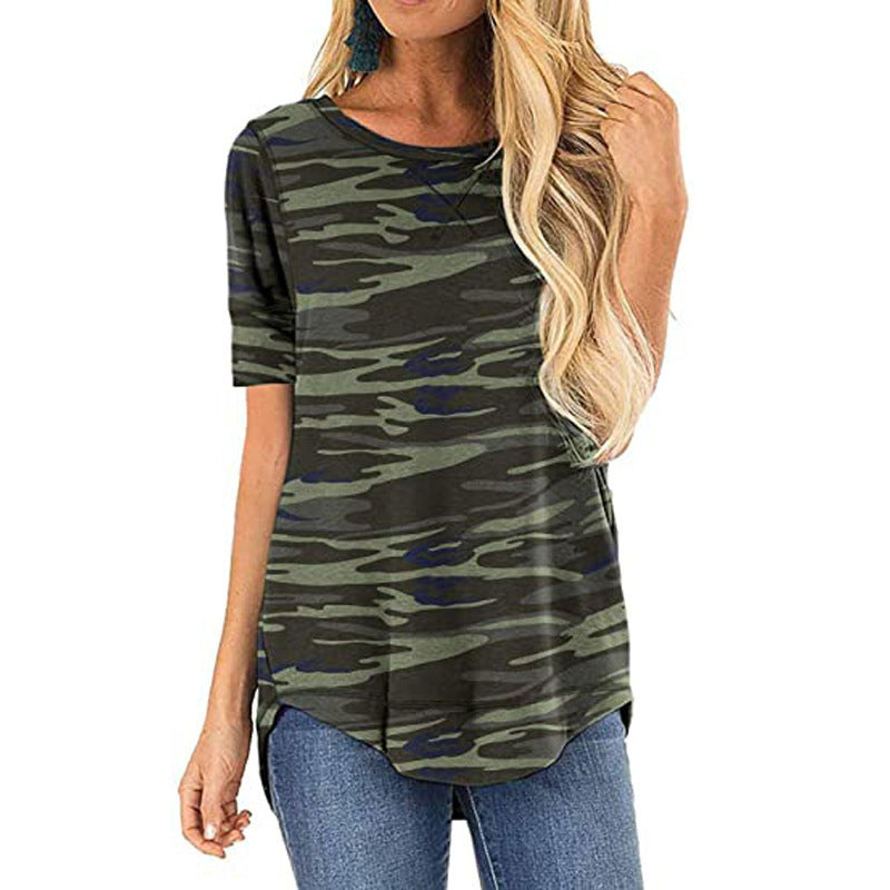 Women's Camouflage T-Shirt with Casual Cut Ivyshape