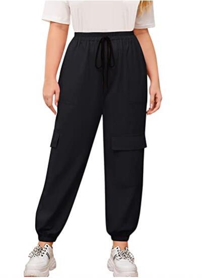 Women’s cargo pants with elastic waistband and modern pockets Ivyshape