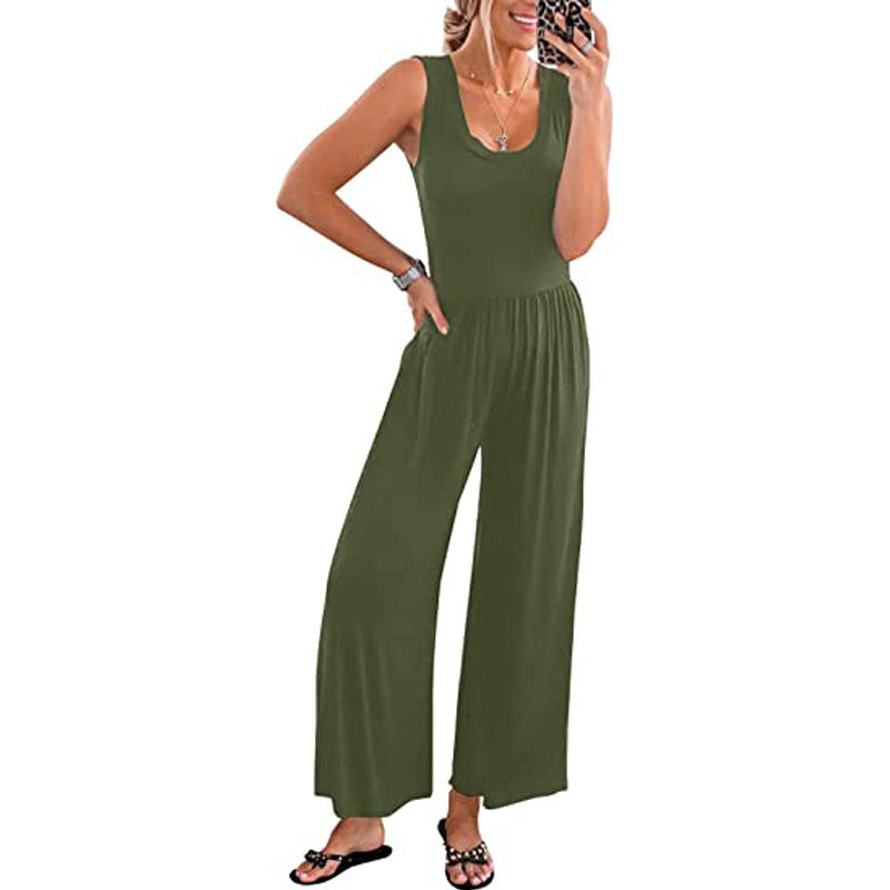 Women's Loose-Fitting Jersey Jumpsuit Ivyshape