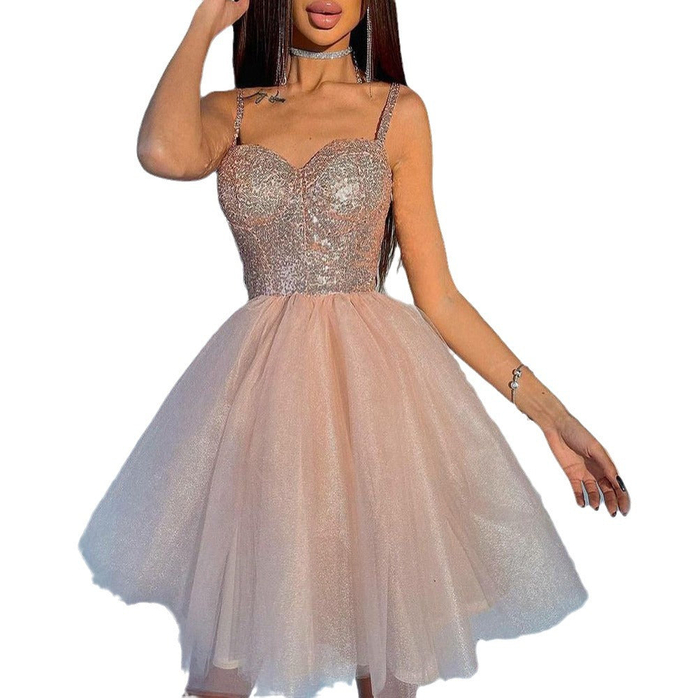 Ladies Shimmering Evening Dress Ivyshape