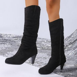 Women's Elegant Over-the-Knee Boots with High Heels Ivyshape