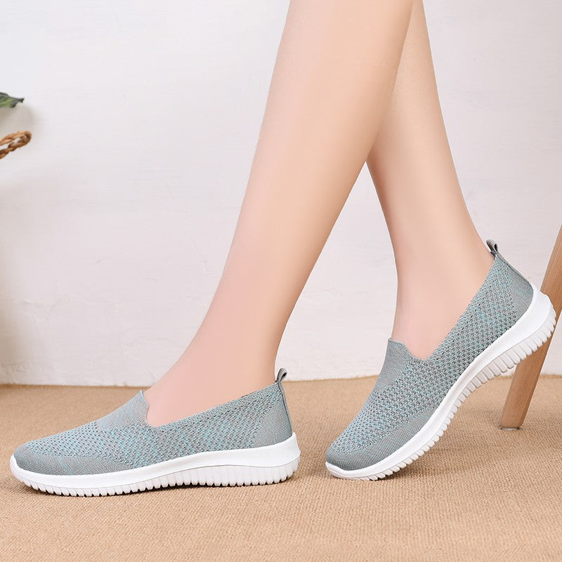 Women Slip-On Sport Sneaker with breathable upper material and slip-resistant sole Ivyshape