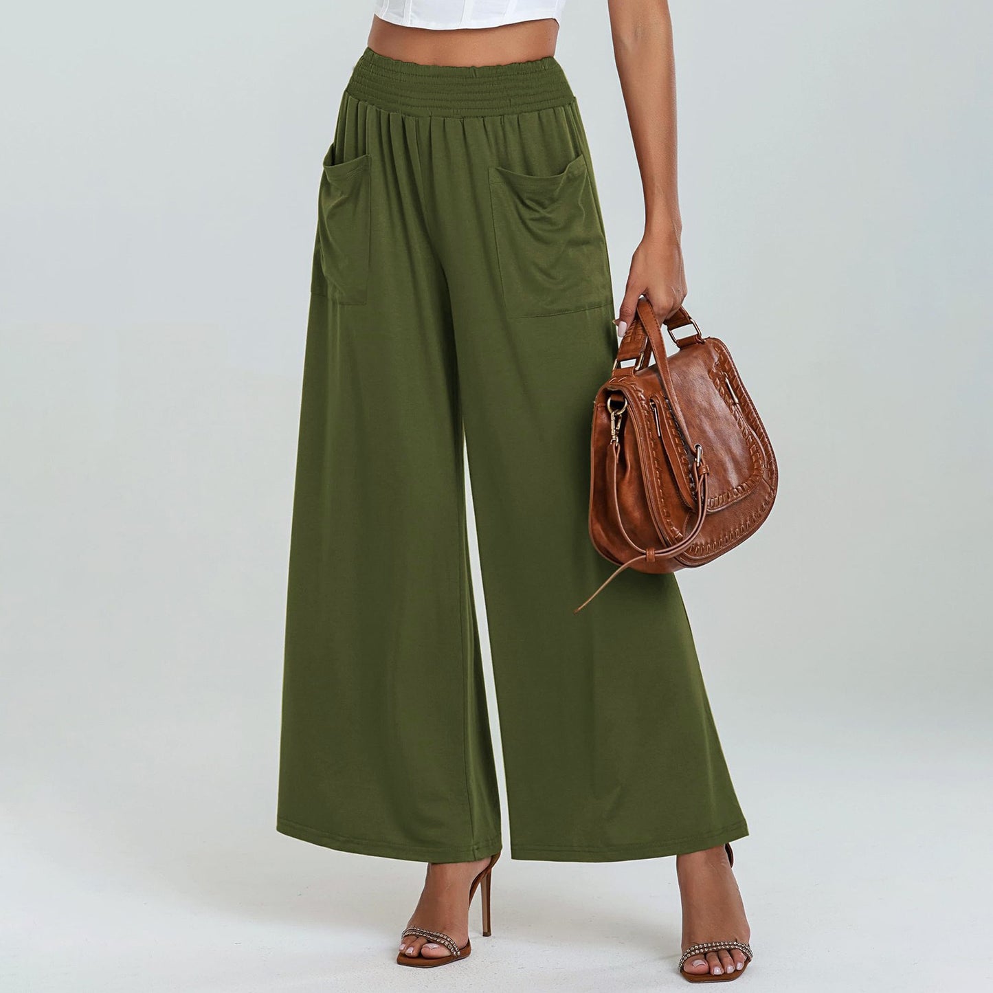 Women Wide-Leg Lounge Pants Ivyshape