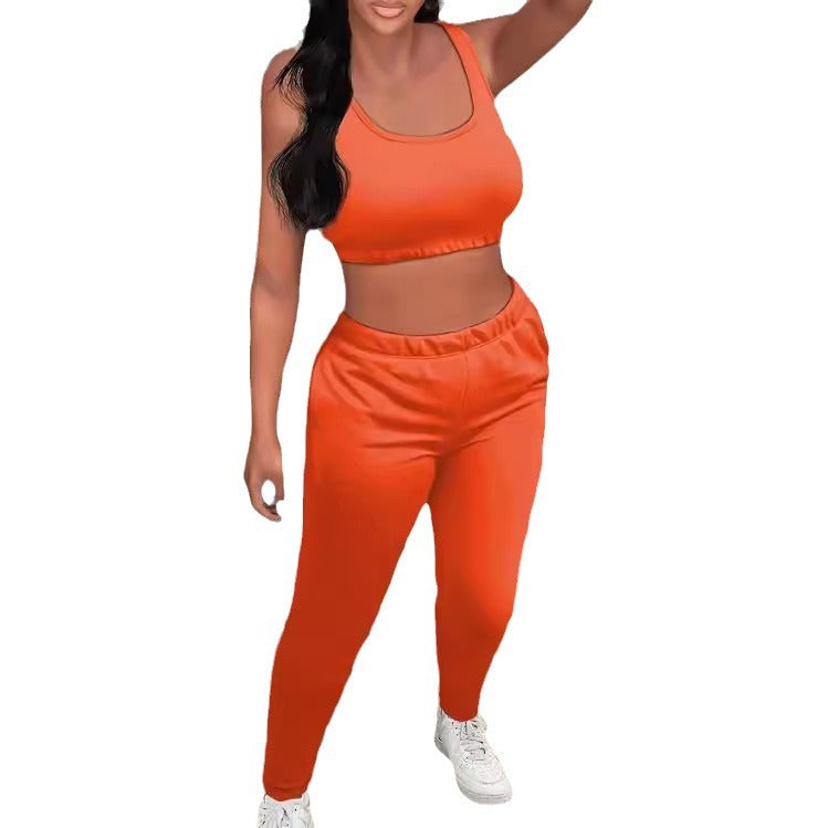 Women's Sport Crop Top and Jogger Set Ivyshape