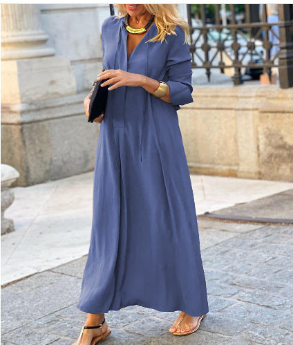 Women's Airy Maxi Dress with Elegant Button Detail Ivyshape