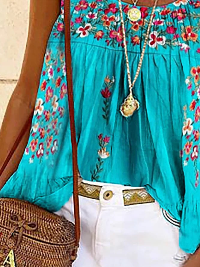 Women embroidered summer dress Ivyshape
