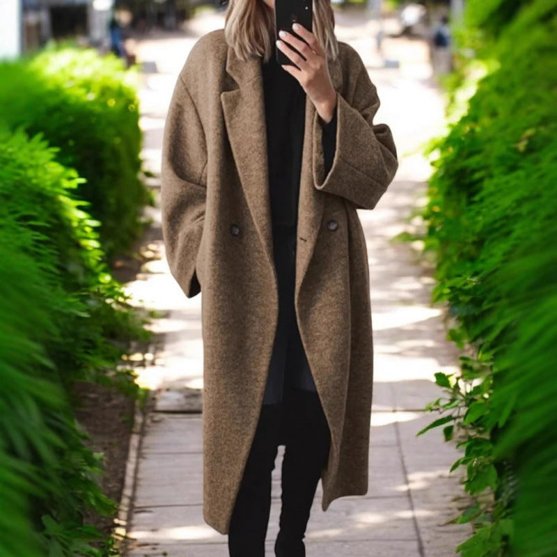 Women's Oversize Wool Coat Ivyshape