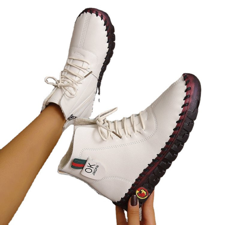 Ladies Leather Ankle Boots Ivyshape