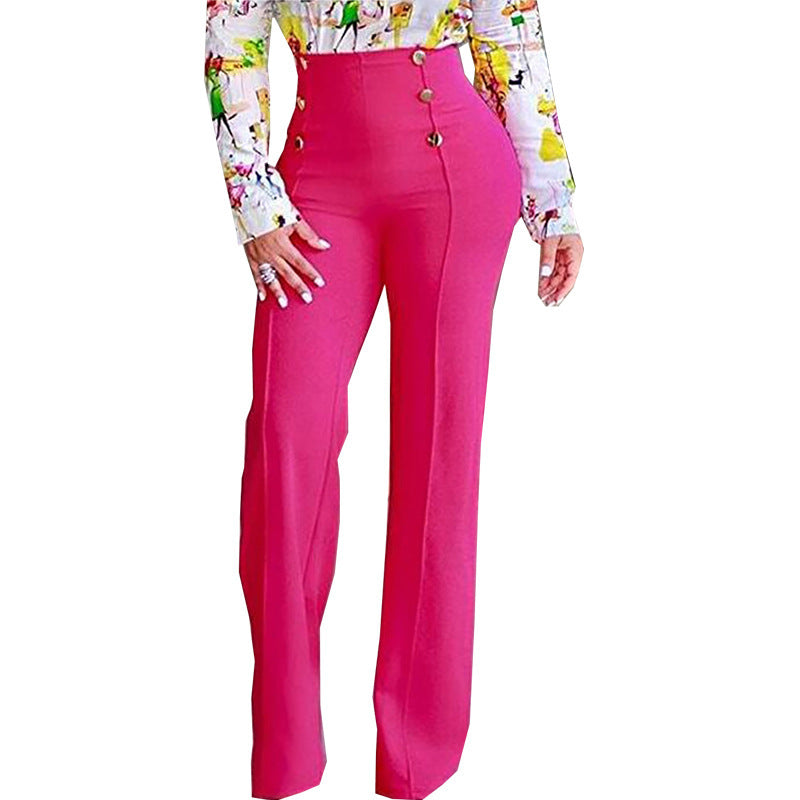 Ladies High-Waisted Tailored Trousers Ivyshape
