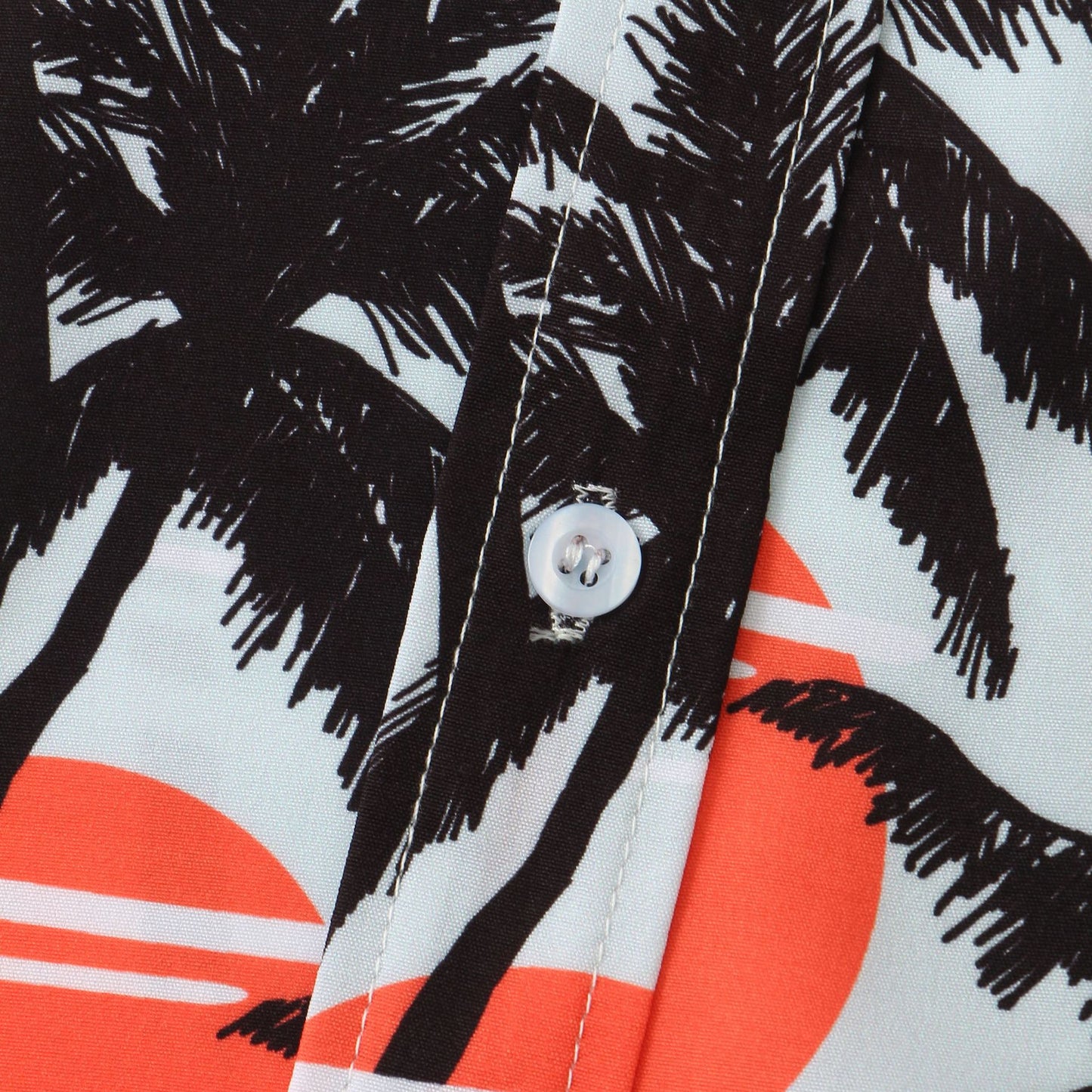 Men's short-sleeve shirt with tropical flamingo print and lightweight fabric Ivyshape