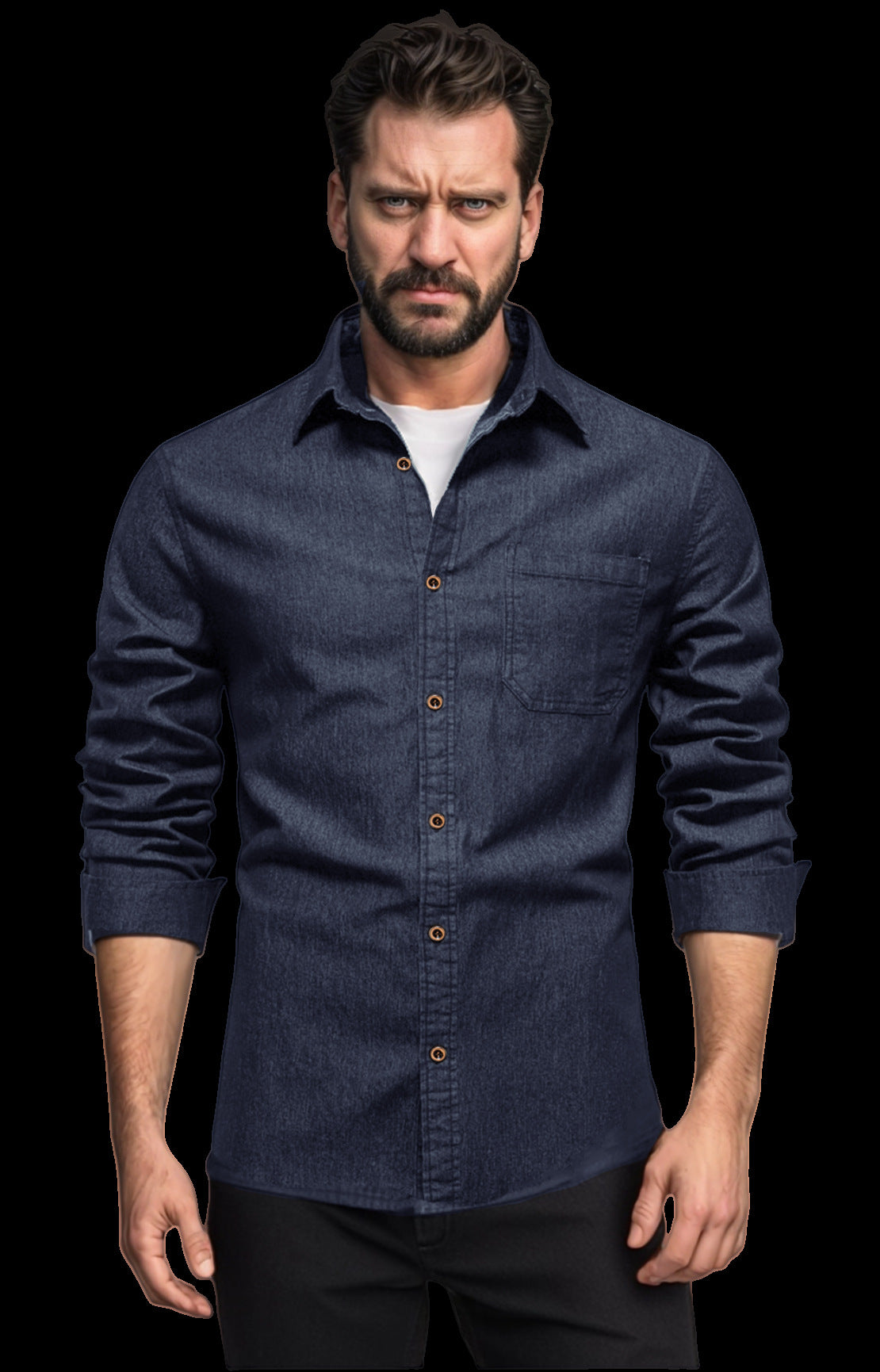 Men's Denim Shirt Ivyshape