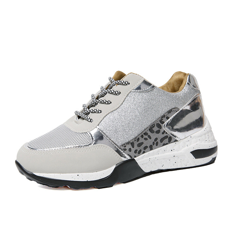 Women's sporty sneakers with fashionable glitter accents and slip-resistant sole Ivyshape