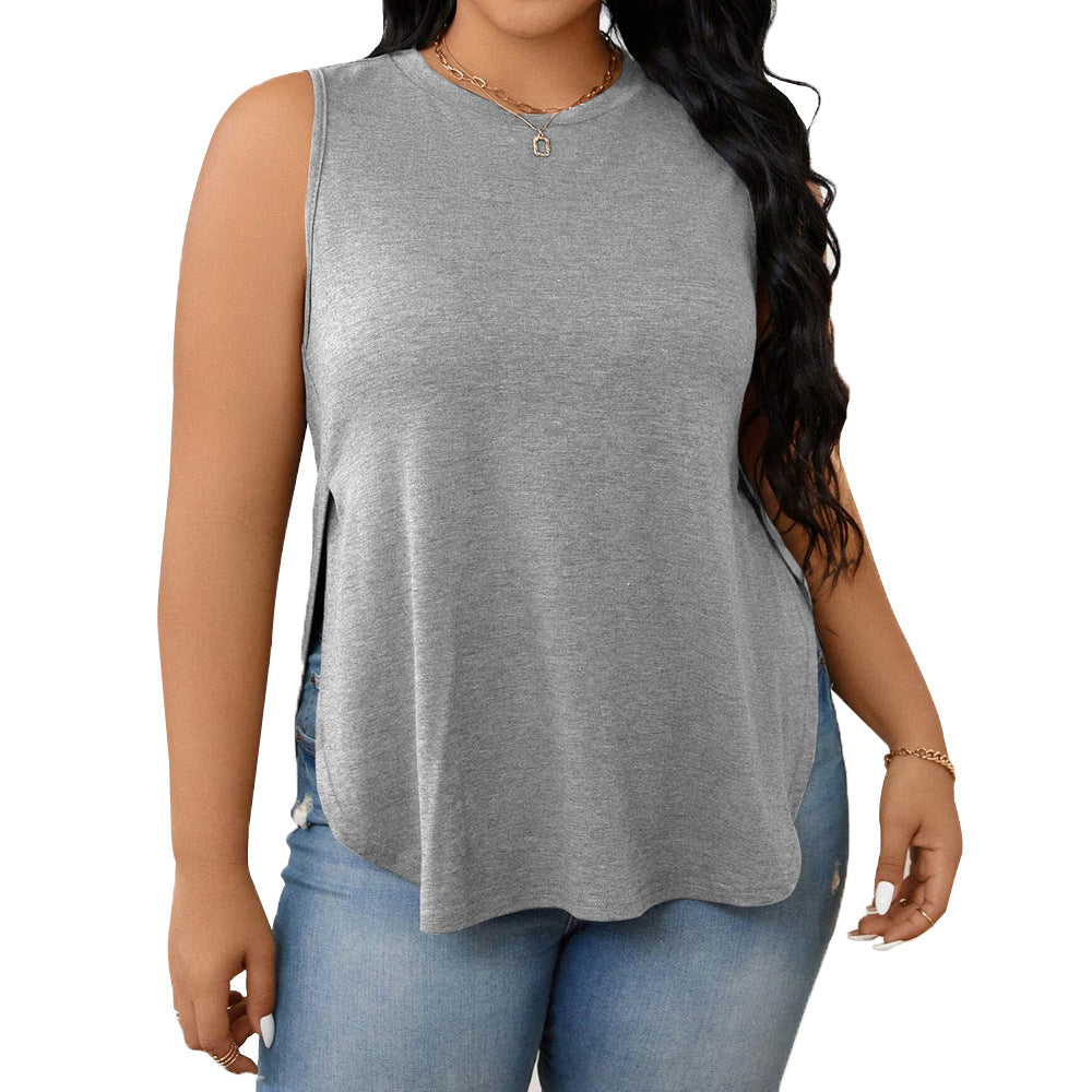 Women's tank top with side slits Ivyshape
