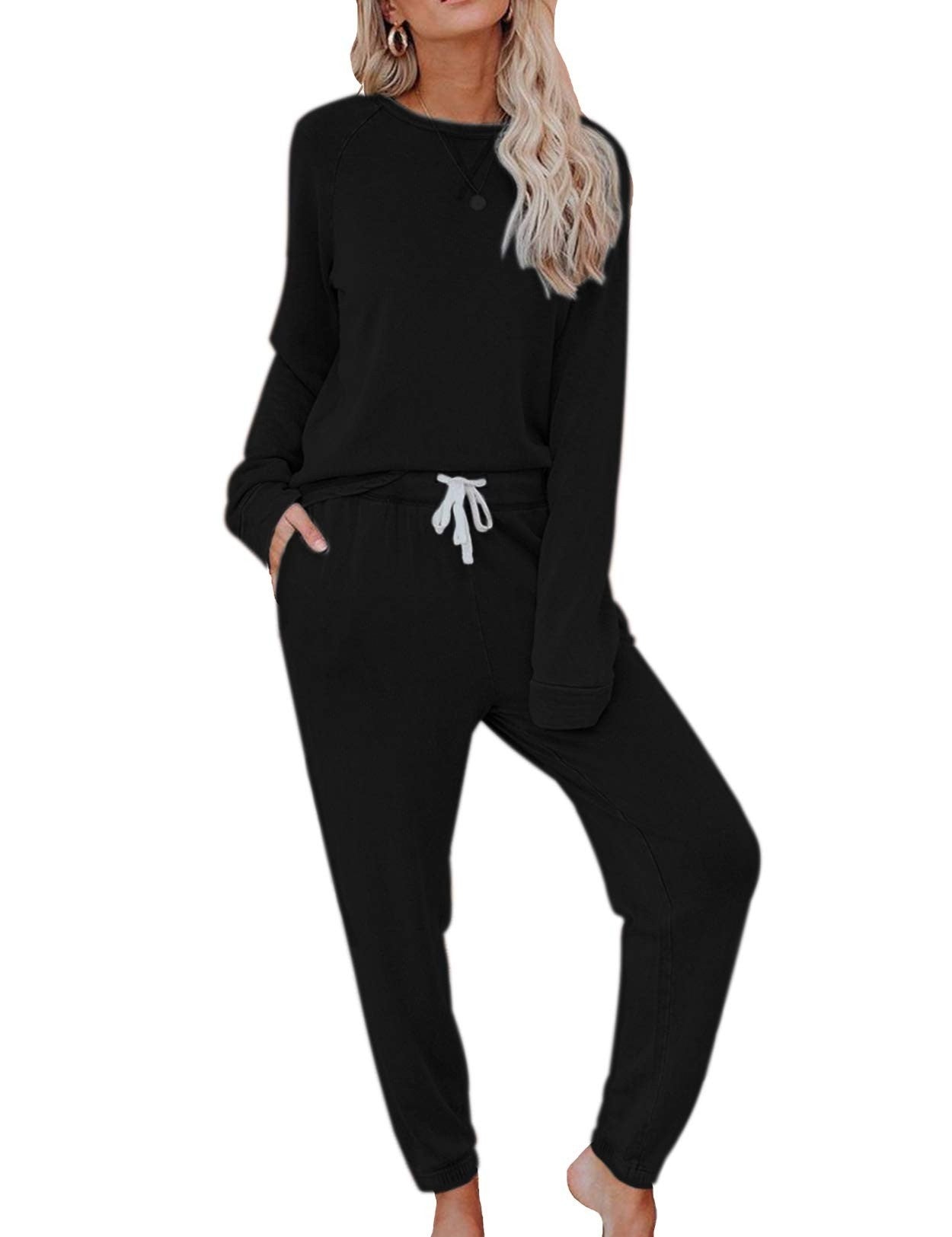 Women's Long Sleeve T-shirt Trousers Suit Women Ivyshape