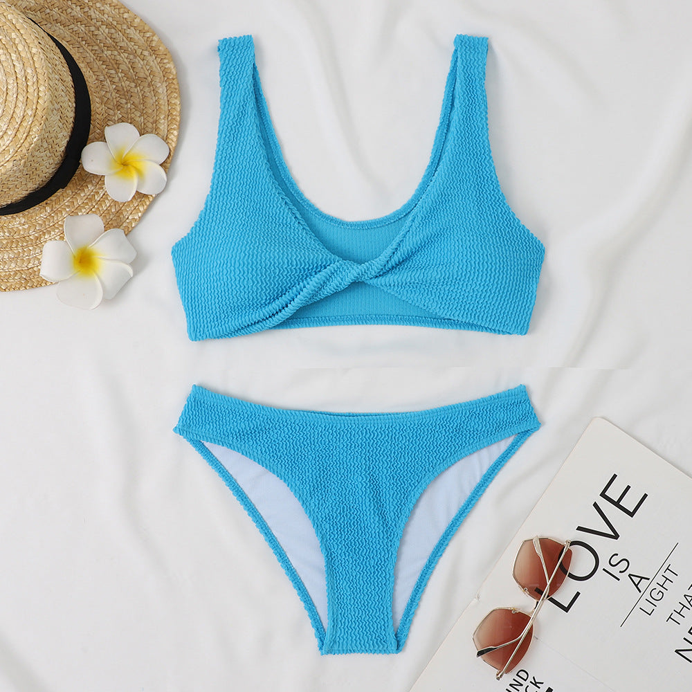 Women's swimwear with innovative twist design and high waist Ivyshape