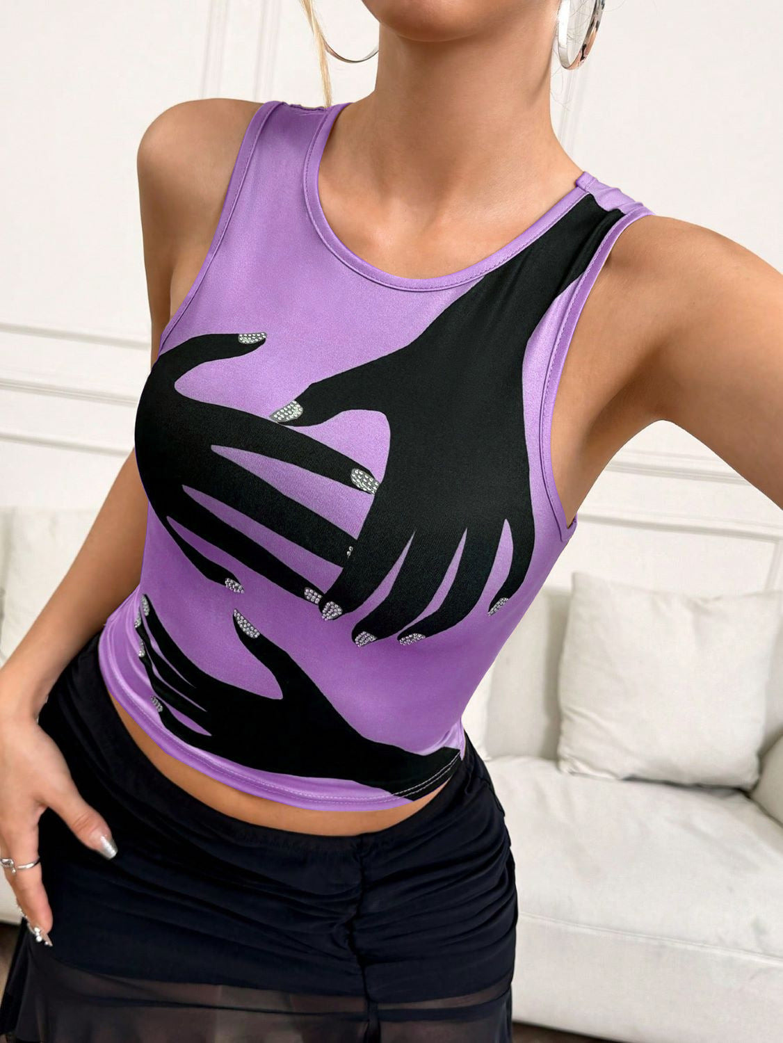 Women's sleeveless graphic tank top Ivyshape
