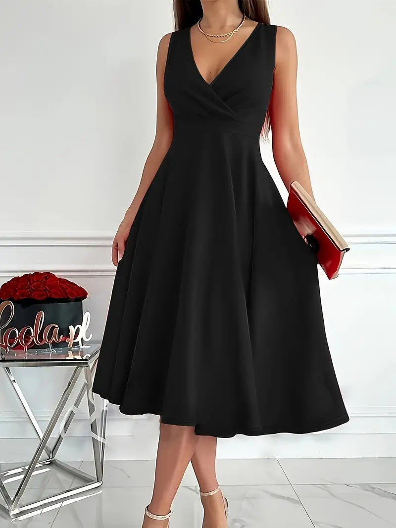 Women Elegantly Draped A-Line Dress Ivyshape
