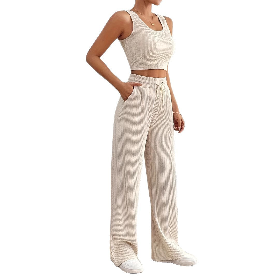 Damen gemütliches Ripp-Set mit weitem Schnitt Ivyshape