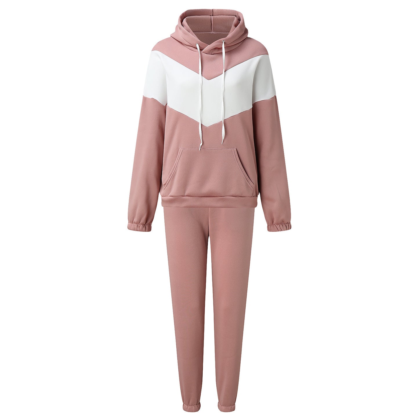 Women's sporty set made of fleece hoodie and joggers with hybrid design Ivyshape
