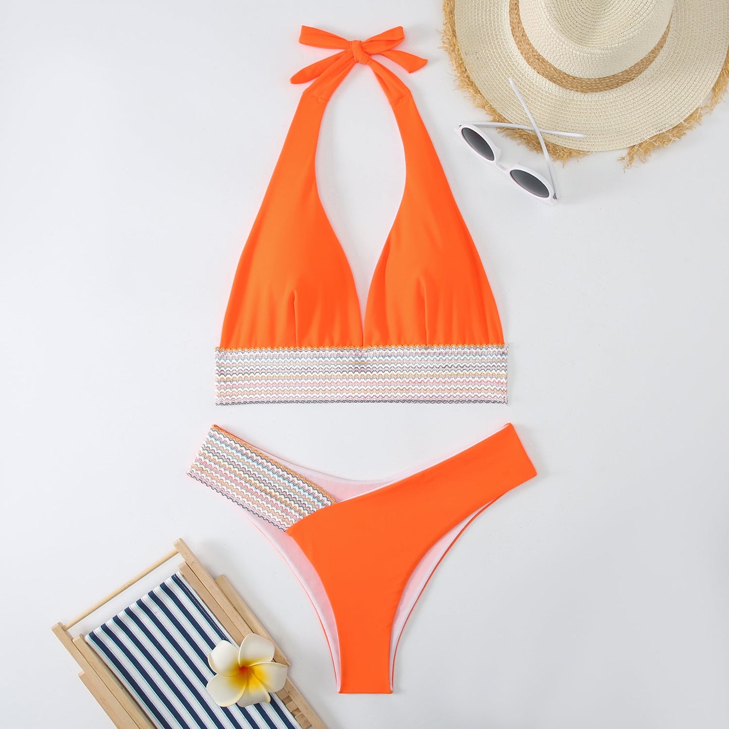 Women's bikini set with braided detail and classic cut Ivyshape