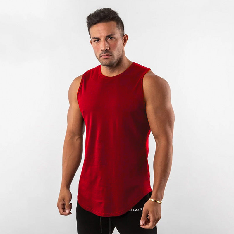 Men's Breathable Muscle Shirt with Round Neck and Ergonomic Cut Ivyshape