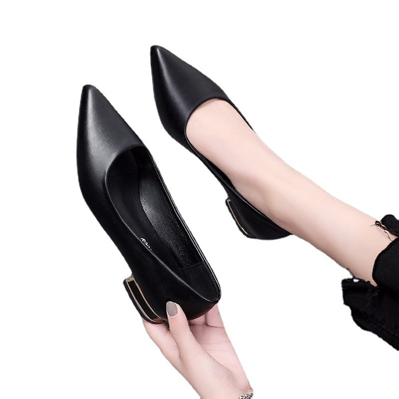 Ladies elegant pumps with comfortable block heel Ivyshape