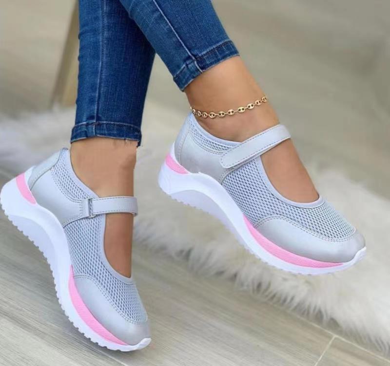 Women's Comfortable Mesh Sneakers with Adjustable Strap Ivyshape