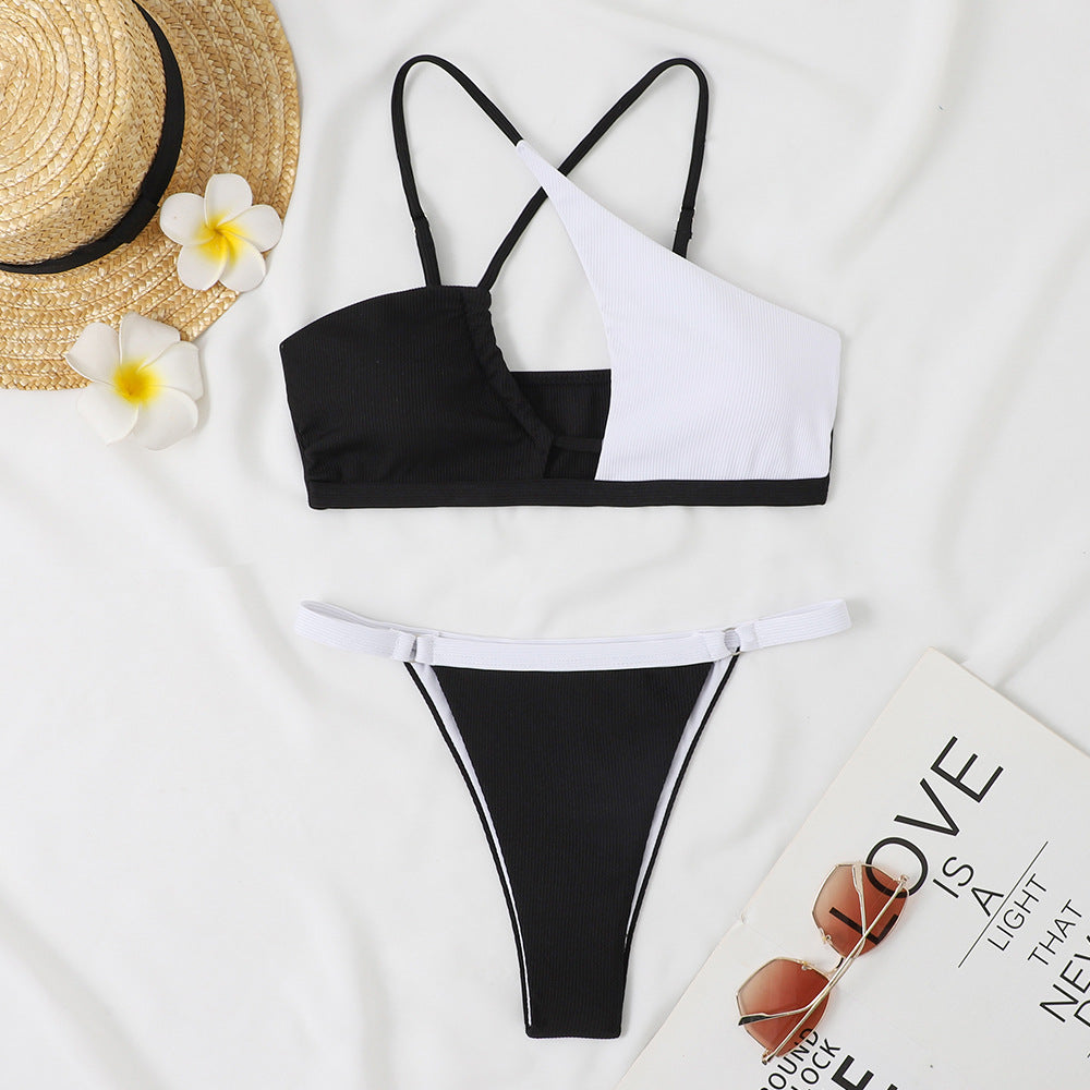 Women's bikini set with asymmetrical design and adjustable straps Ivyshape
