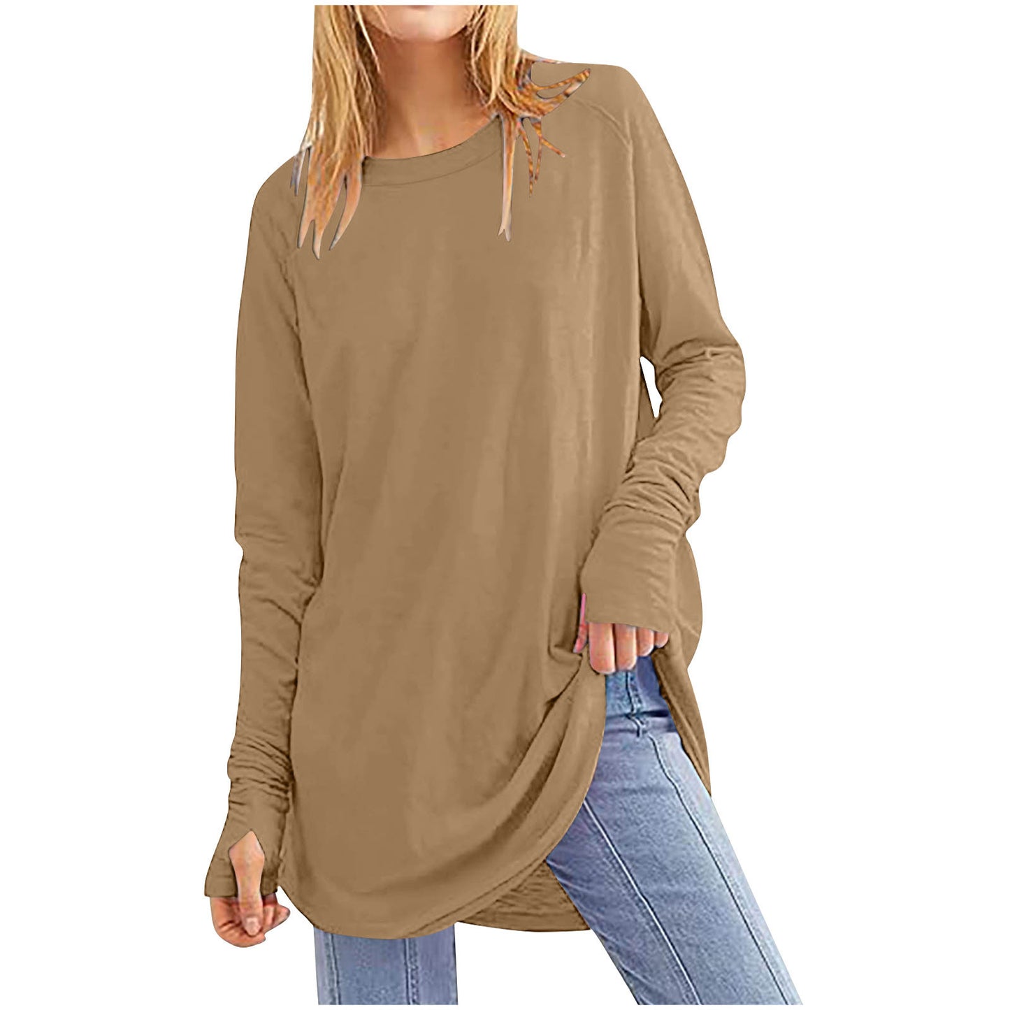 IvyShape | Lightweight Round Neck Sweater for Women