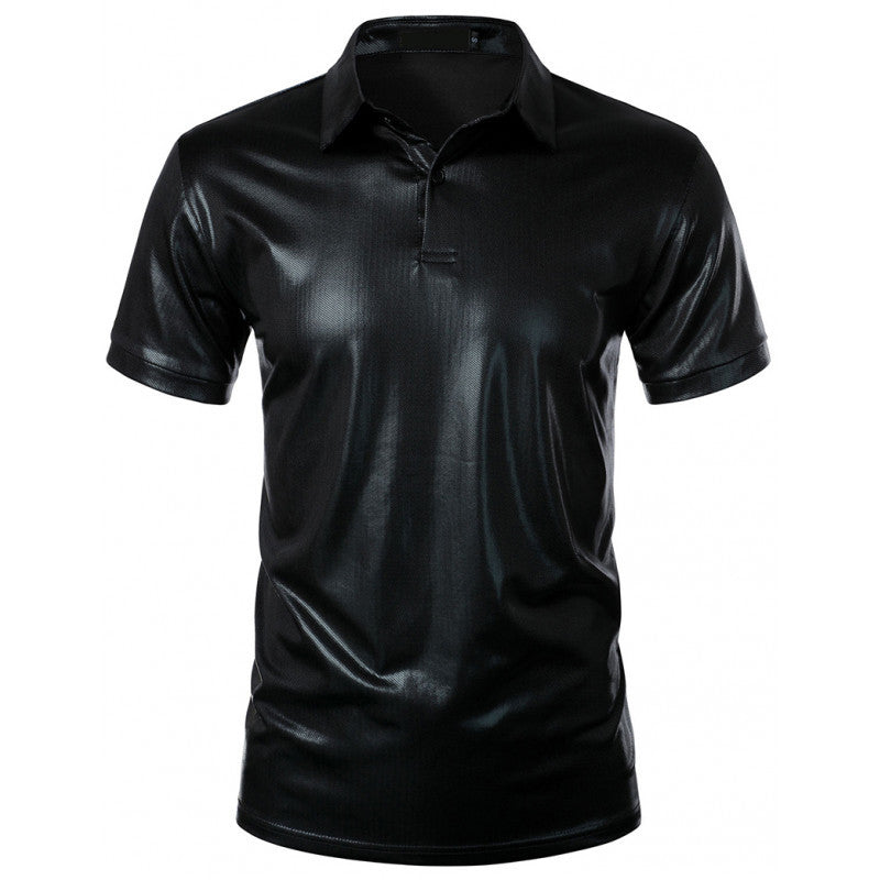 Men's Sport Polo Shirt with Shiny Surface and Breathable Functionality Ivyshape