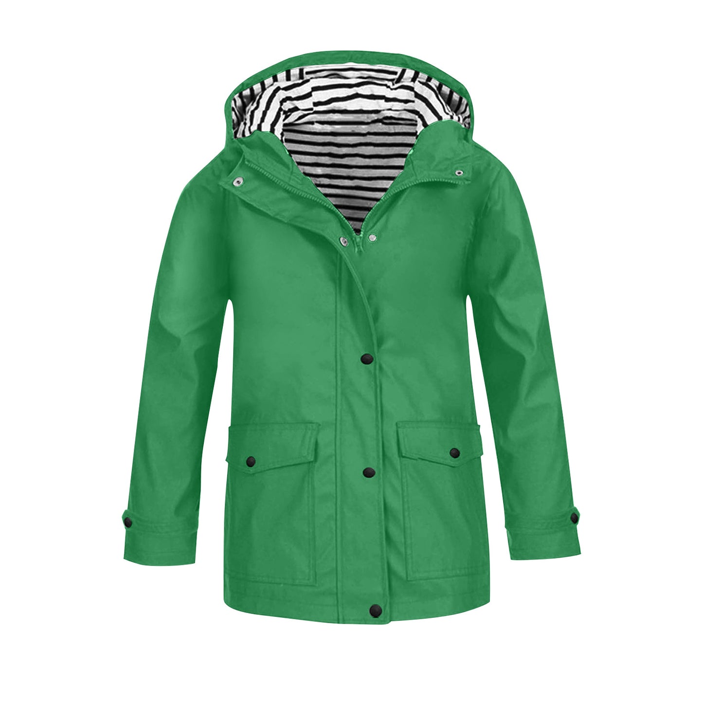 Women's jacket with practical pockets and adjustable hood collar Ivyshape
