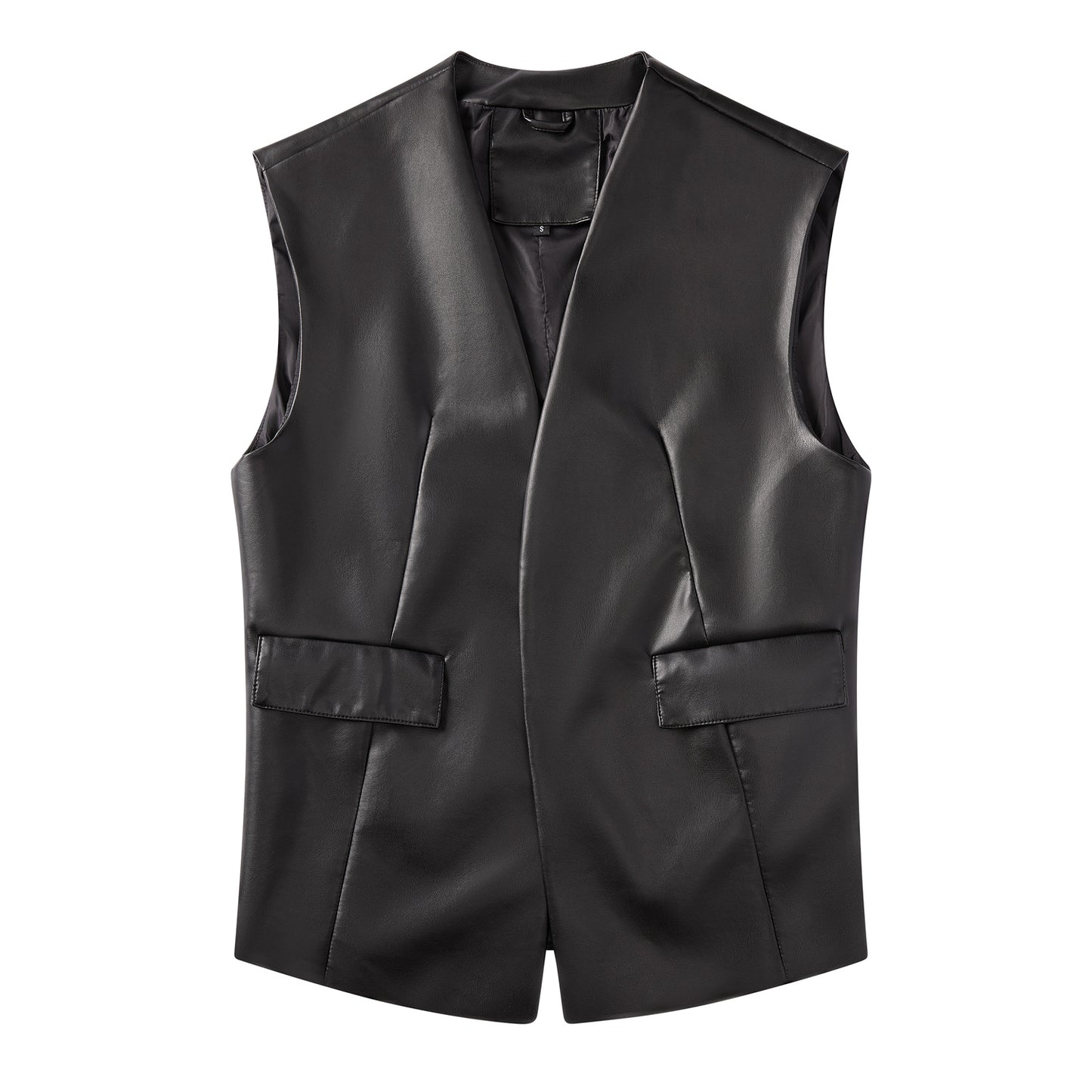 Women's transitional vest made from high-quality leather Ivyshape