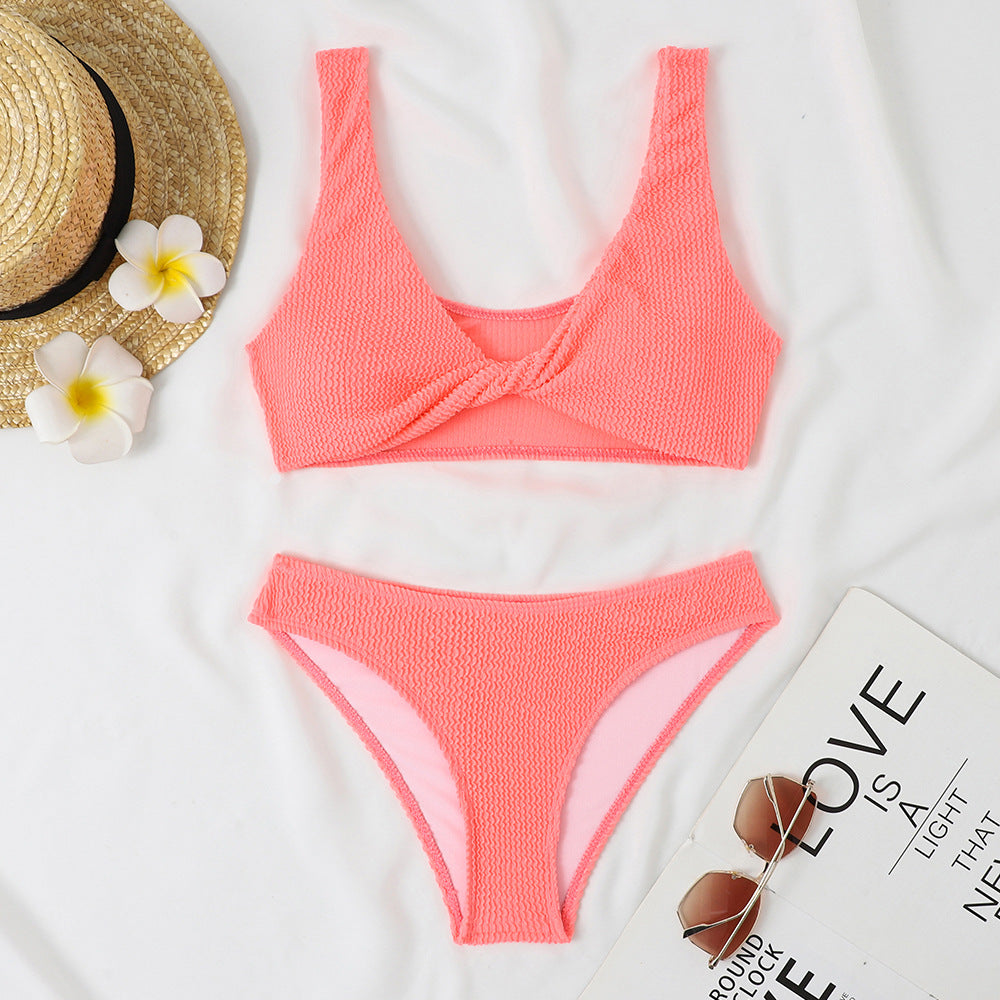 Women's swimwear with innovative twist design and high waist Ivyshape