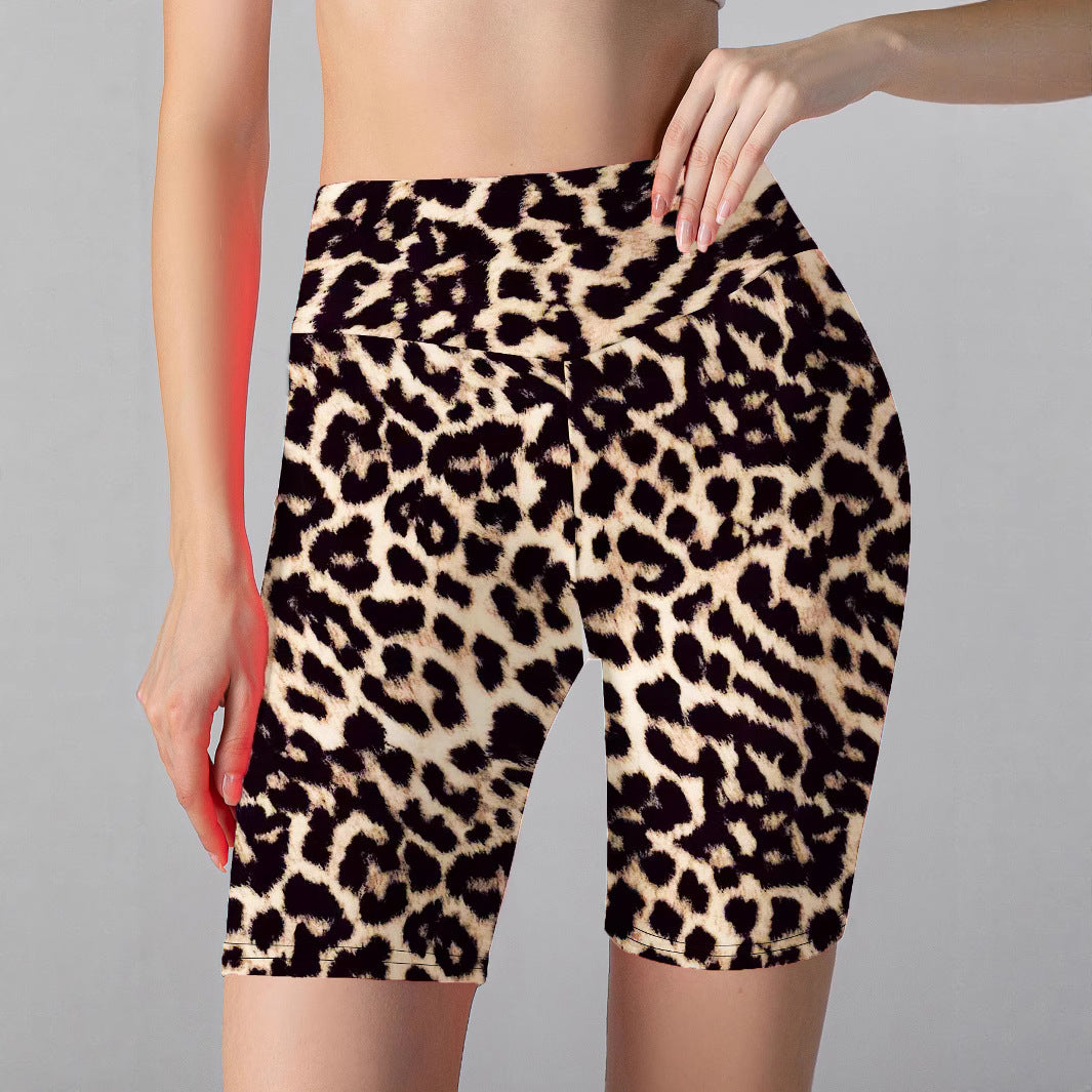 Women's Sporty High-Waisted Cycling Shorts with Glossy Finish Ivyshape