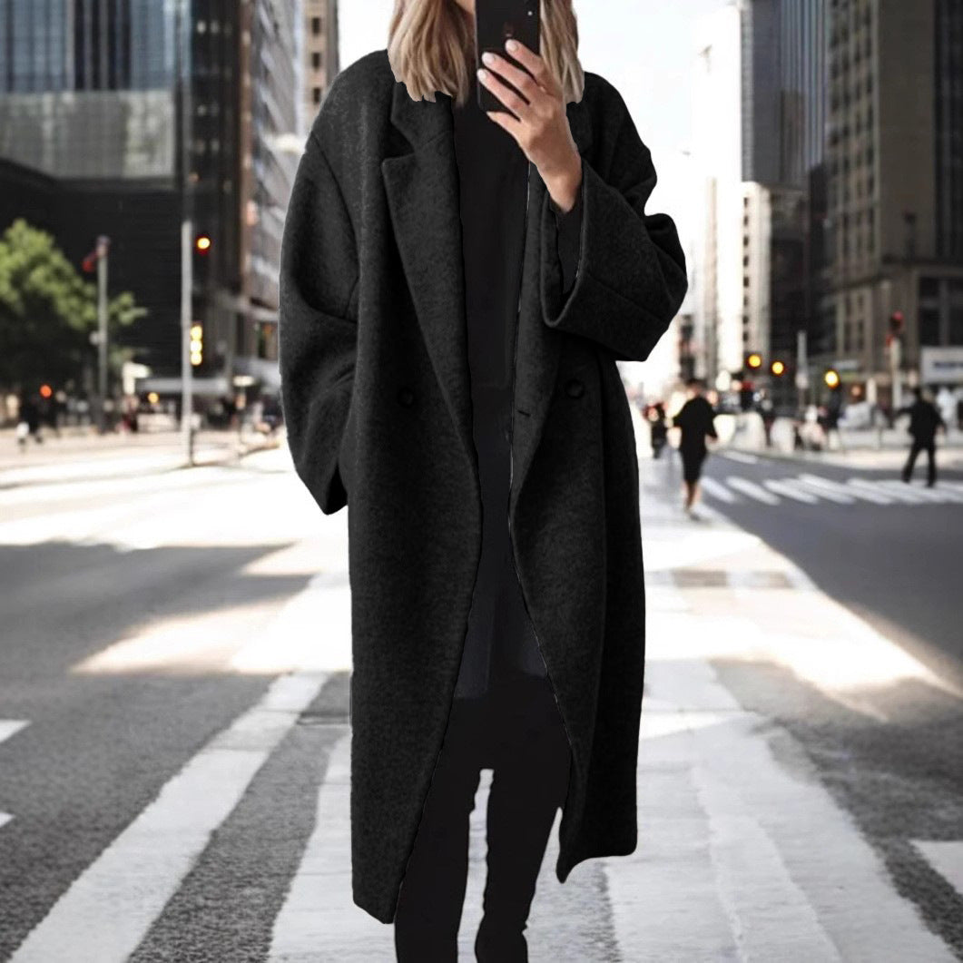 Women Oversized Wool Coat Ivyshape