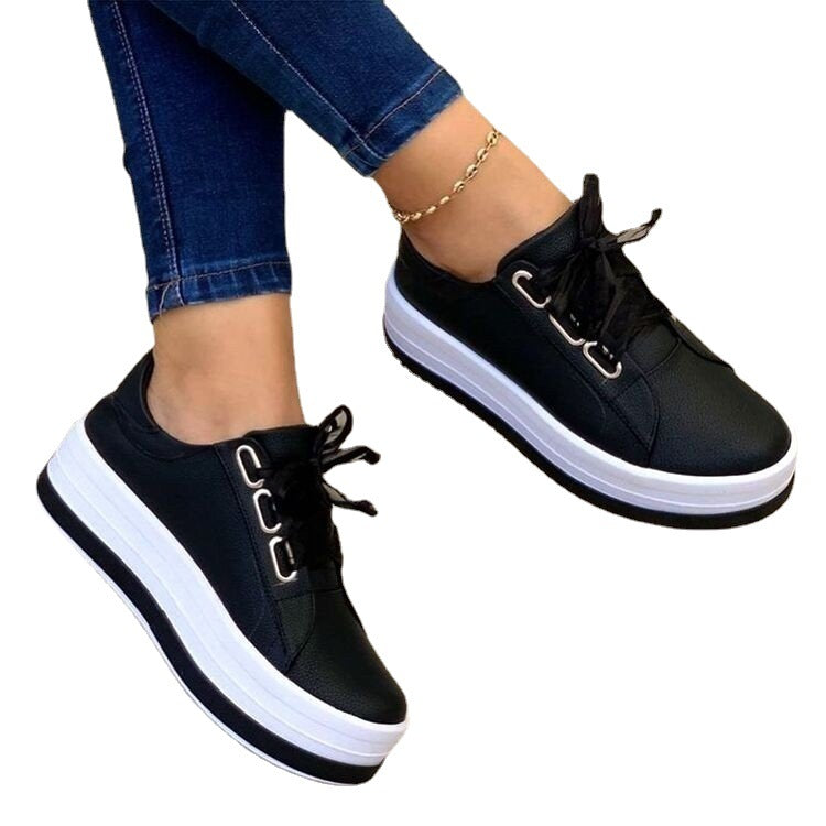 Ladies Fashion Platform Sneakers Ivyshape