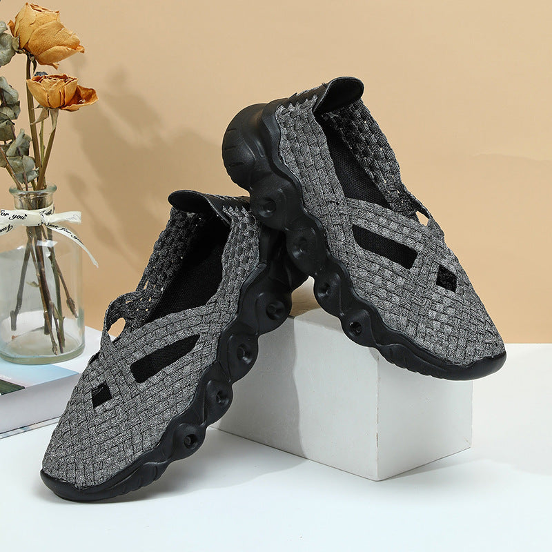 Women's Breathable Slip-On Shoes with Flexible Upper Material and Non-slip Sole Ivyshape