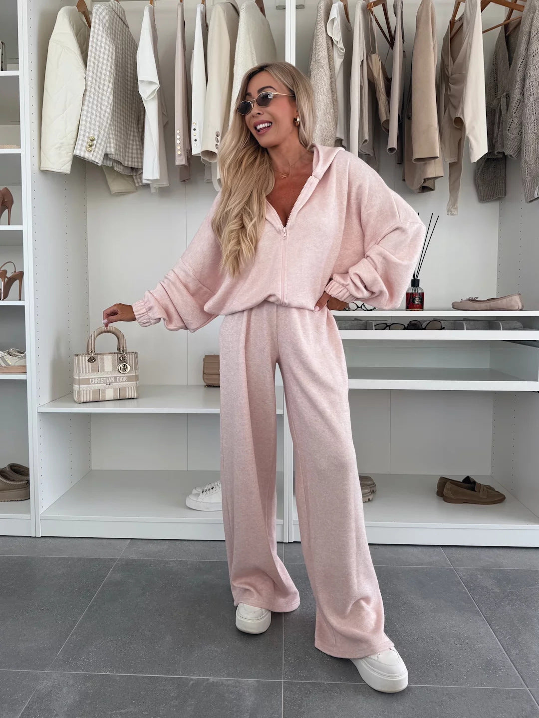 Ladies cozy hoodie jumpsuit Ivyshape