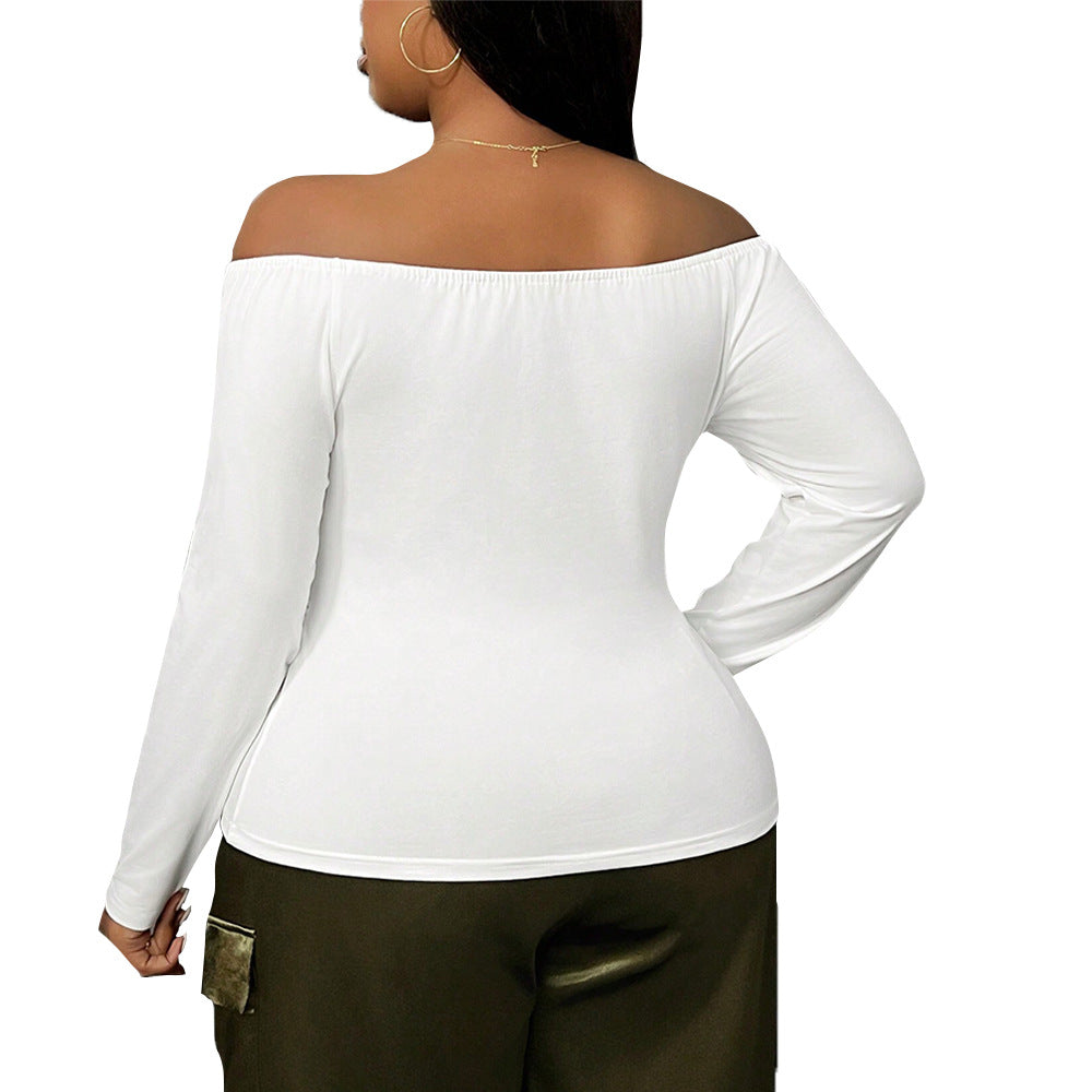 Women fitted wrap top with off-shoulder design Ivyshape