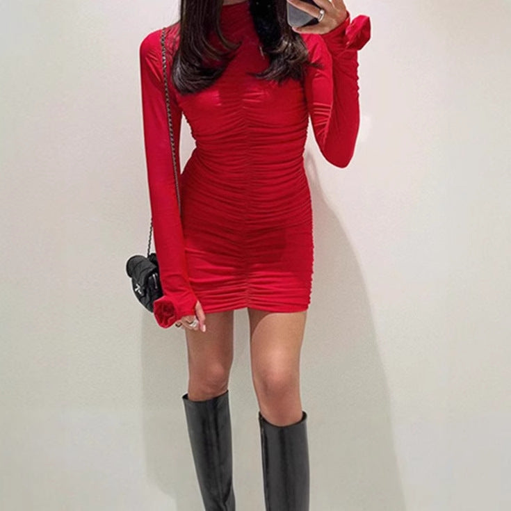 Women's form-fitting long sleeve dress Ivyshape