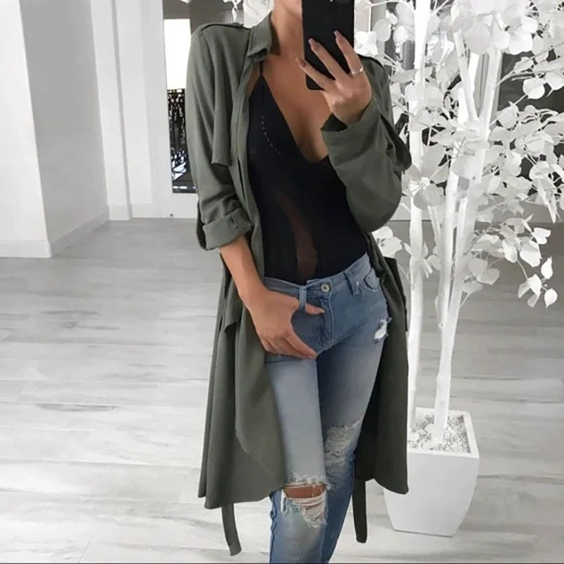 Women's fashionable trench coat Ivyshape