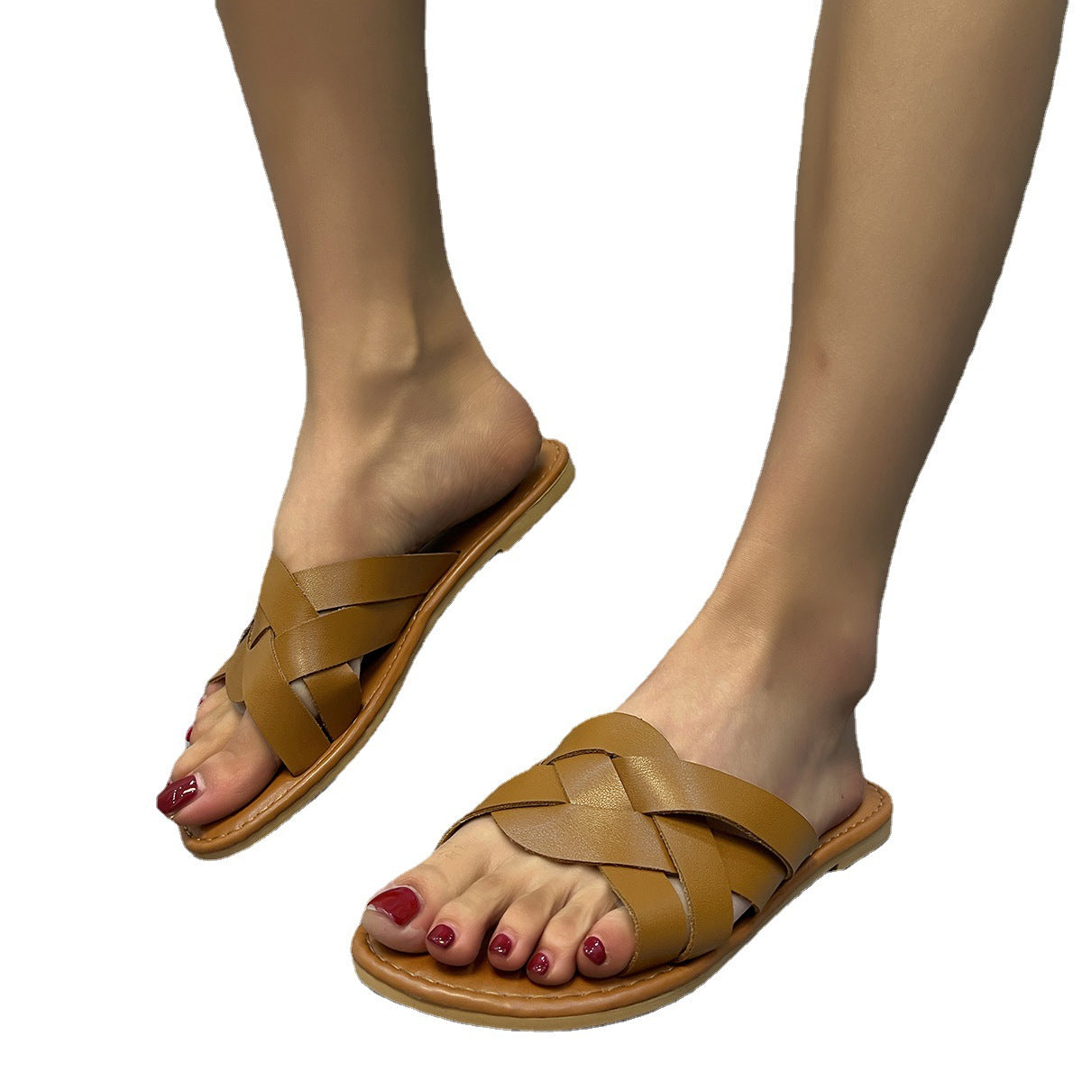 Women's sandals with woven upper Ivyshape